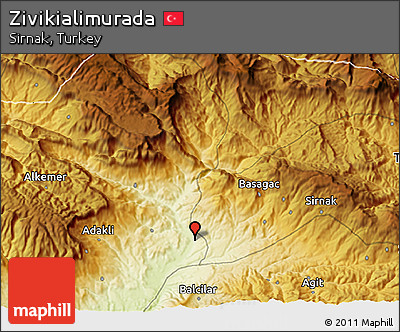 Physical 3D Map of Zivikialimurada