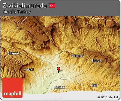 Physical 3D Map of Zivikialimurada