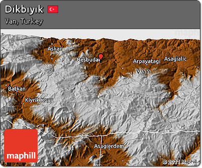 Physical 3D Map of Dikbıyık