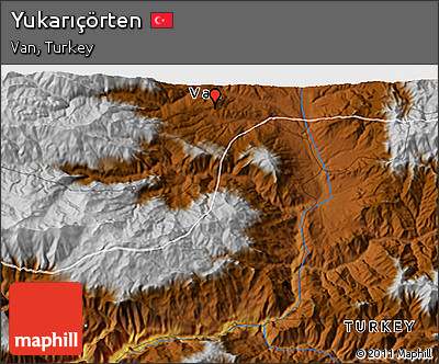 Physical 3D Map of Yukarıçörten