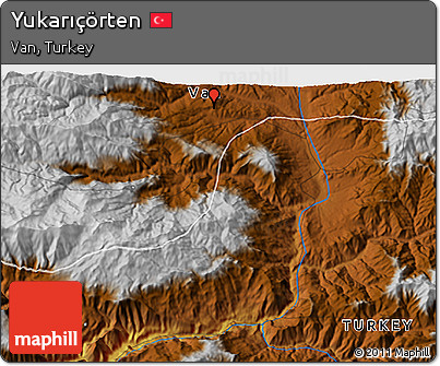 Physical 3D Map of Yukarıçörten