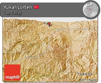 Satellite 3D Map of Yukarıçörten