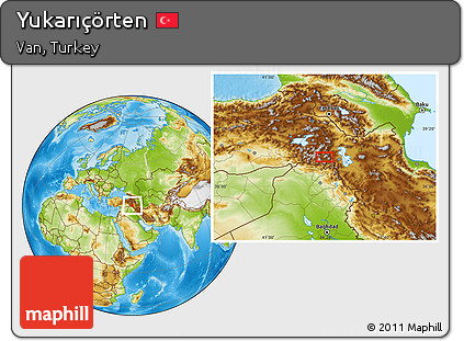 Physical Location Map of Yukarıçörten