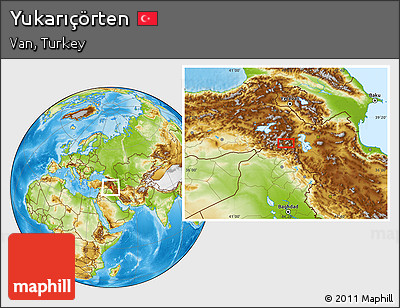Physical Location Map of Yukarıçörten