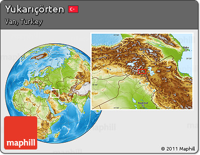 Physical Location Map of Yukarıçörten