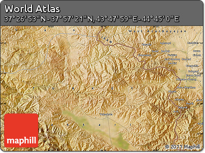 Satellite Map of the Area around 37° 42' 7" N, 44° 16' 29" E