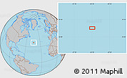 Gray Location Map of the area around 37° 42' 7" N, 44° 7' 30" W