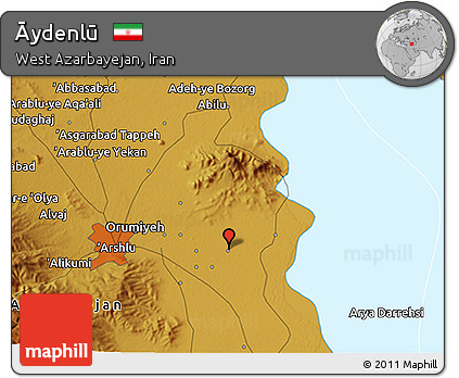 Physical 3D Map of Āydenlū
