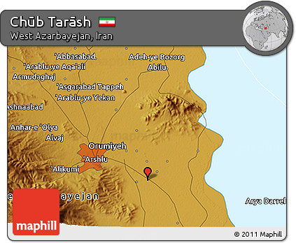Physical 3D Map of Chūb Tarāsh