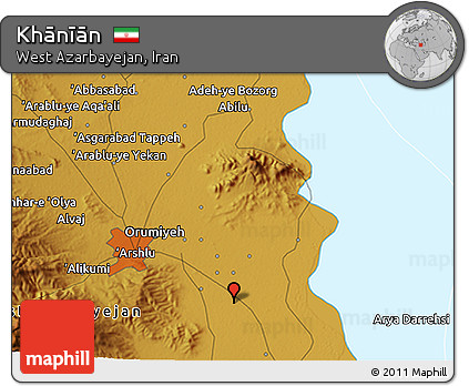 Physical 3D Map of Khānīān