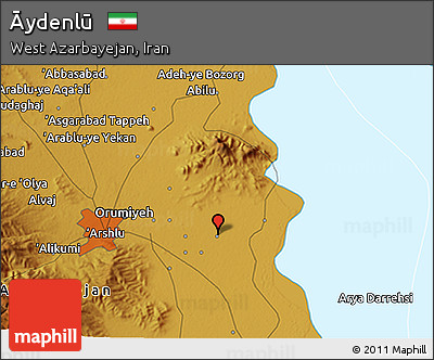 Physical 3D Map of Āydenlū