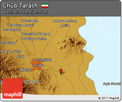 Physical 3D Map of Chūb Tarāsh