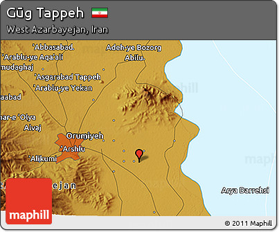 Physical 3D Map of Gūg Tappeh