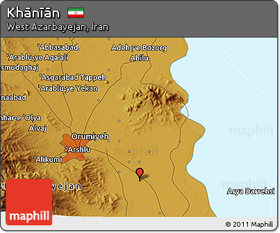 Physical 3D Map of Khānīān