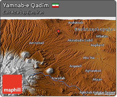 Physical 3D Map of Yamnab-e Qadīm