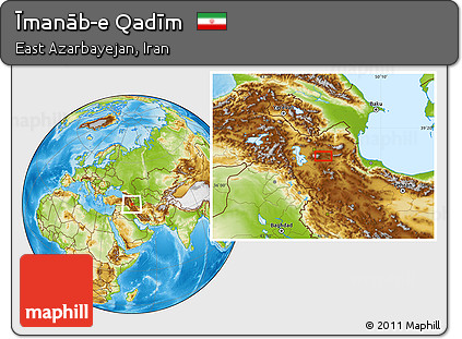 Physical Location Map of Īmanāb-e Qadīm