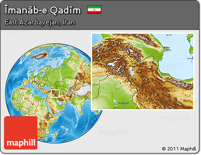 Physical Location Map of Īmanāb-e Qadīm
