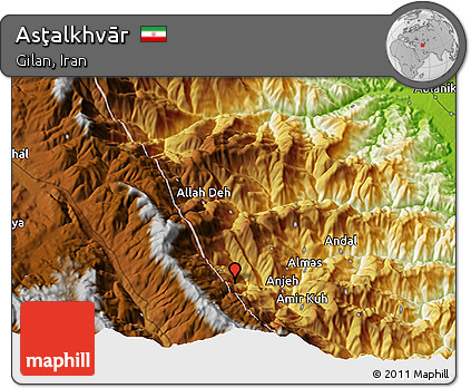 Physical 3D Map of Asţalkhvār
