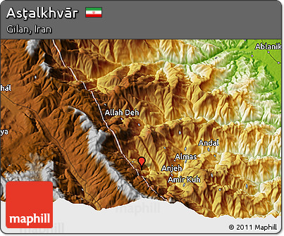 Physical 3D Map of Asţalkhvār