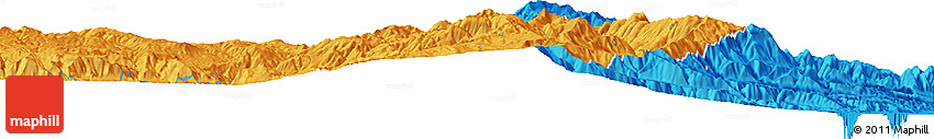 Political Horizon Map of the Area around 37° 42' 7" N, 48° 31' 29" E