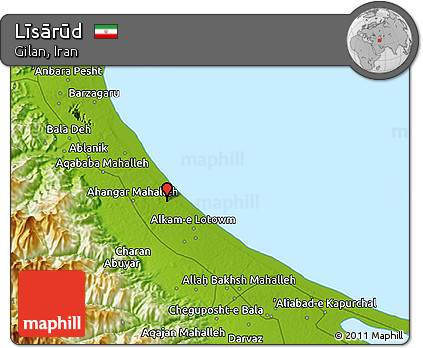 Physical 3D Map of Līsārūd