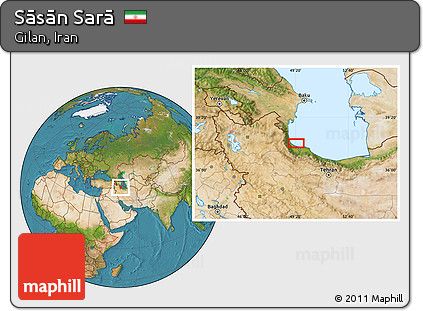 Satellite Location Map of Sāsān Sarā