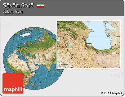 Satellite Location Map of Sāsān Sarā