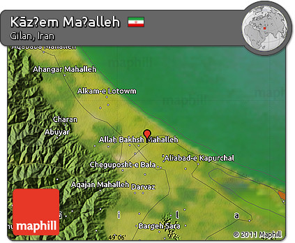 Satellite Map of Kāz̧em Maḩalleh