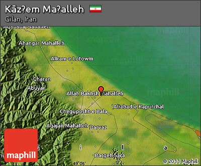 Satellite Map of Kāz̧em Maḩalleh