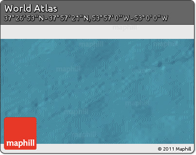Satellite 3D Map of the Area around 37° 42' 7" N, 53° 28' 30" W