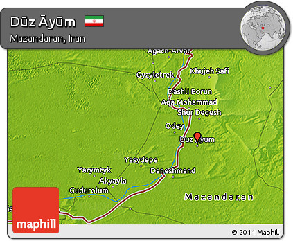 Physical 3D Map of Dūz Āyūm
