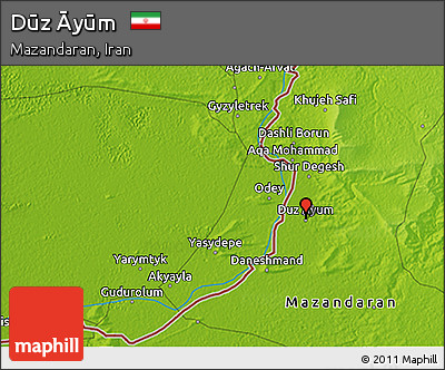 Physical 3D Map of Dūz Āyūm
