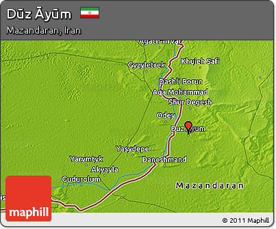 Physical 3D Map of Dūz Āyūm