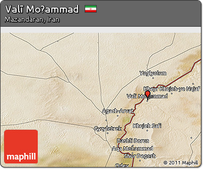 Satellite 3D Map of Valī Moḩammad