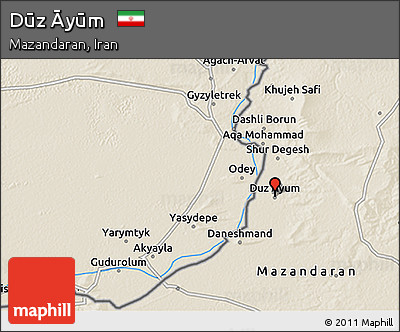 Shaded Relief 3D Map of Dūz Āyūm