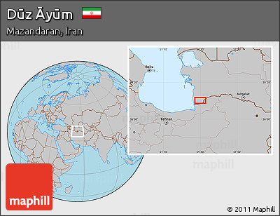 Gray Location Map of Dūz Āyūm