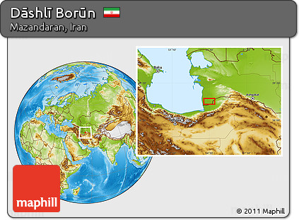 Physical Location Map of Dāshlī Borūn