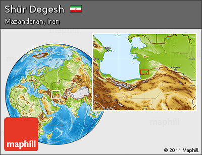 Physical Location Map of Shūr Degesh