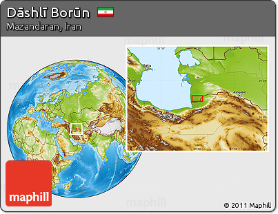 Physical Location Map of Dāshlī Borūn