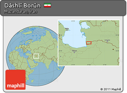 Savanna Style Location Map of Dāshlī Borūn