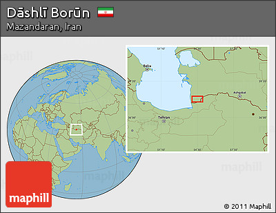 Savanna Style Location Map of Dāshlī Borūn