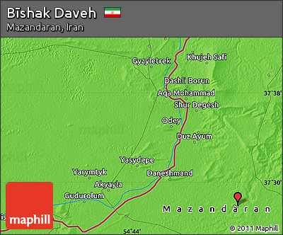 Political Map of Bīshak Daveh