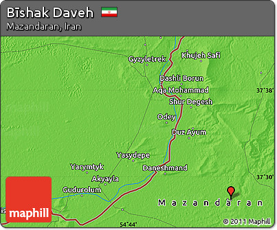 Political Map of Bīshak Daveh