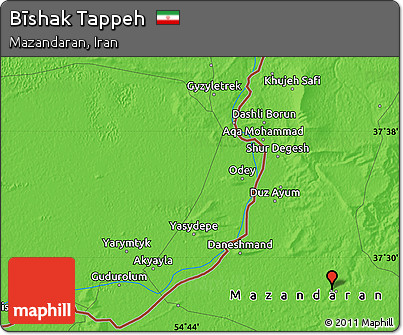 Political Map of Bīshak Tappeh