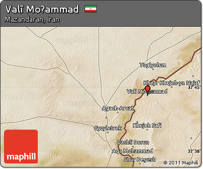 Satellite Map of Valī Moḩammad