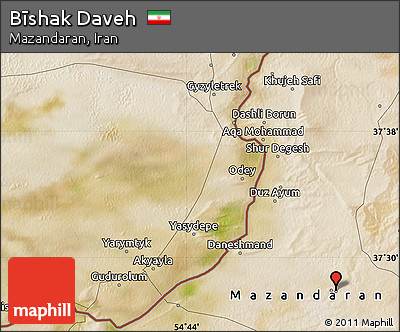 Satellite Map of Bīshak Daveh