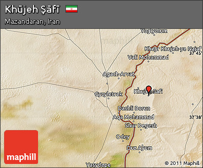 Satellite Map of Khūjeh Şāfī