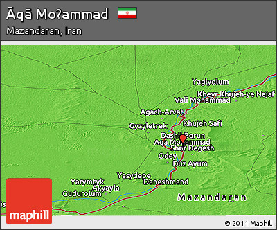 Political Panoramic Map of Āqā Moḩammad