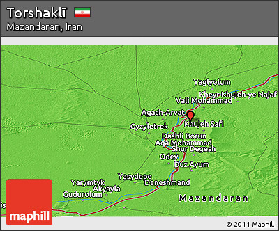 Political Panoramic Map of Torshaklī