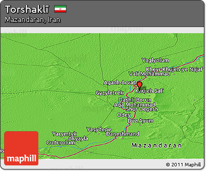 Political Panoramic Map of Torshaklī